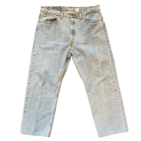Levi's Other - Levi's Men's 505 Regular Fit Straight Leg W38 Crop Light Wash Jeans